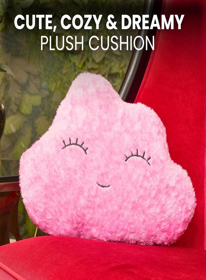 HAPPY BRO Pink Color Cloud Shaped Pillow Super Soft Plush Cushion for Kids, Nursery, Bedroom & Home Décor - Image 5